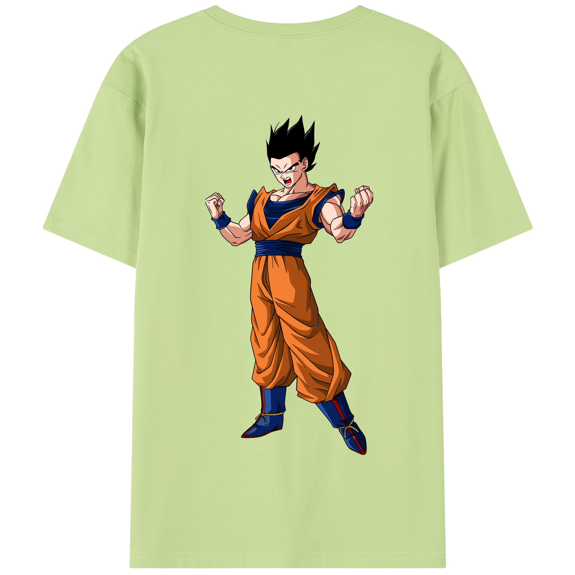 （画像用） ドラゴンボール 孫 悟飯（そんごはん）DRAGON BALL Son Gohan 綿100％半袖Tシャツ（背面プリント）